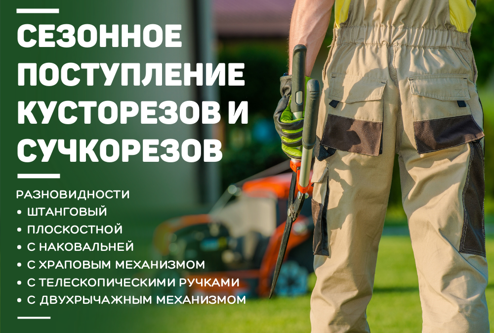 Изображение сезонное поступление кусторезов и сучкорезов Изображение сезонное поступление кусторезов и сучкорезов