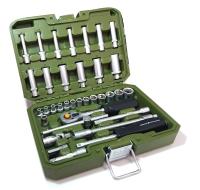 Изображение набор головок дт 1/4" 6-гр с трещоткой  35 пр 600735  1/10