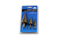 Изображение набор сверл по металлу ступенчатые вертекс 3шт (4-12, 4-20, 4-32мм) 