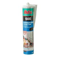 Изображение герметик силикон akfix 100e универсальный белый 280 мл /12 шт.