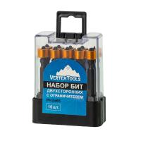 Изображение биты с ограничителем для гипсокартона vertextools (вертекс) двусторонние ph2-65 мм  