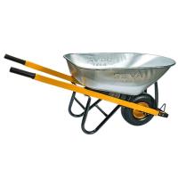 Изображение тачка садовая с 1-м колесом geva maxi 140л квадратная труба, колесо 15*6,00-6 f20 мм/90мм
