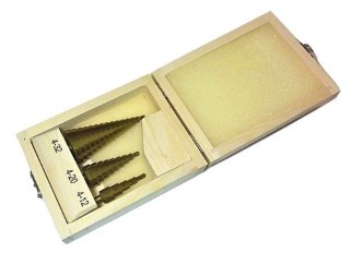 Изображение набор сверл ступенчатых 3 пр. seb/torgwin (4*12мм, 4*20мм, 4*32мм)