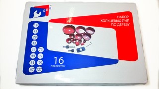 Изображение набор коронок по дер. seb/torgwin 16 пр( красный) (19,22,29,32,38,44,51,67,76,89,102,127 мм) 