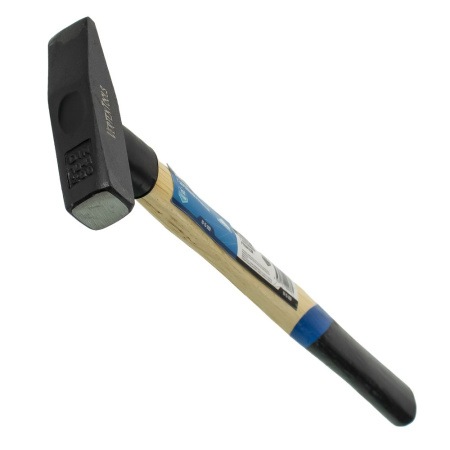 Изображение молоток слесарный с деревянной рукояткой vertextools (вертекс) 200 гр, кв.б, 6 / 60