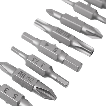 Изображение набор бит дт 8 пр. (sl3×sl5; ph1×ph2; pz1×pz2; h2,5×h3; h4×h5; t10×t15; t20×t25; t27×t30) 
