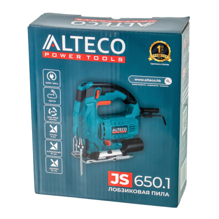 Изображение лобзиковая пила alteco js 650.1, 620 вт, 1500-3000 об/мин, (дерево, сталь, алюминий)