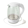 Изображение чайник energy e-262 (1.7л) стекло, пластик белый, мощность 1850-2200 вт