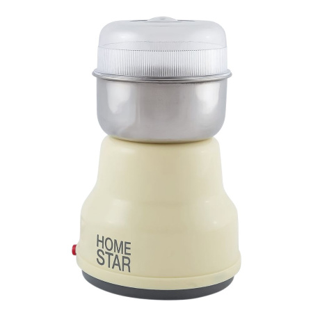 Изображение кофемолка homestar hs-2001 цвет: бежевый, 150 вт