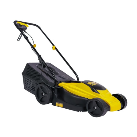 Изображение газонокосилка электрическая champion em3110 (1 квт пласт.травосб. 30л ширина 320мм 20-60мм, 6,8кг)