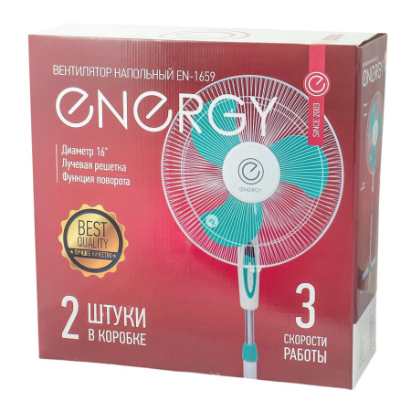 Изображение вентилятор energy en-1659  (напольный) 16" зеленый 2шт/коробка/60вт