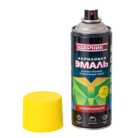 Изображение краска - спрей №41 /400ml*12pcs*300g/ ударник "art-yellow"(ярко-желтый) /12 шт