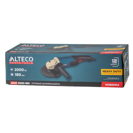 Изображение угловая шлифмашина (болгарка) alteco agh 2000-180 heavy duty