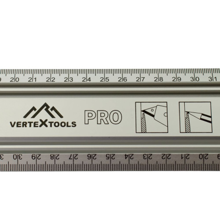 Изображение линейка разметочная (железная) 1 м vertextools (вертекс)profi, ручка-abs, скользящие блоки с колбами