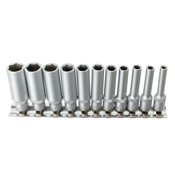 Изображение набор головок дт 1/4" 6-гр удл.дюйм. (5/32-3/8") 11пр. 600511