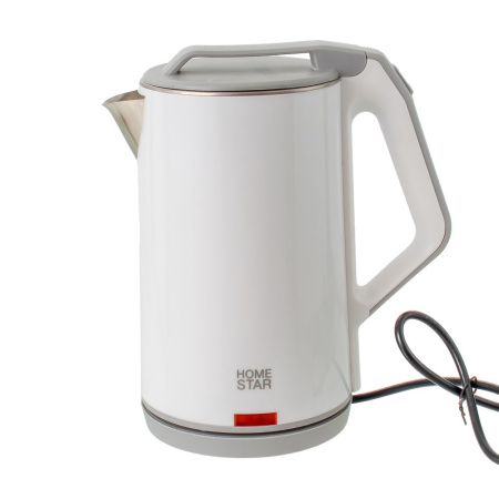 Изображение чайник homestar hs-1036 (1,8 л) белый, двойной корпус