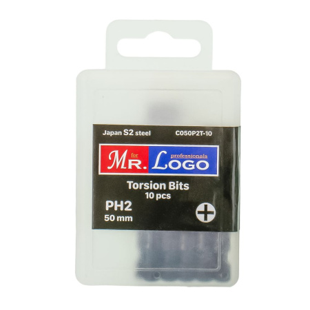 Изображение биты mr.logo pz2(50) черные торсионные blister 10 шт / цена за уп