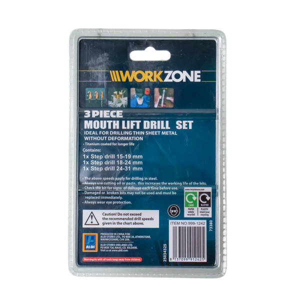 Изображение набор сверл для полипропиленовых труб ступенчатых 3шт (15-19мм, 18-24мм, 24-31мм) 