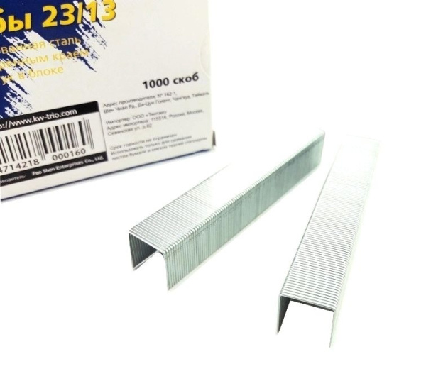 Изображение скоба для коробок skrebba №23/13-1000шт/10уп  